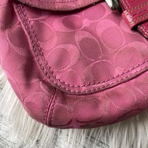 Coach 2008 F13113 Vintage Pink Canvas Bag & Wallet